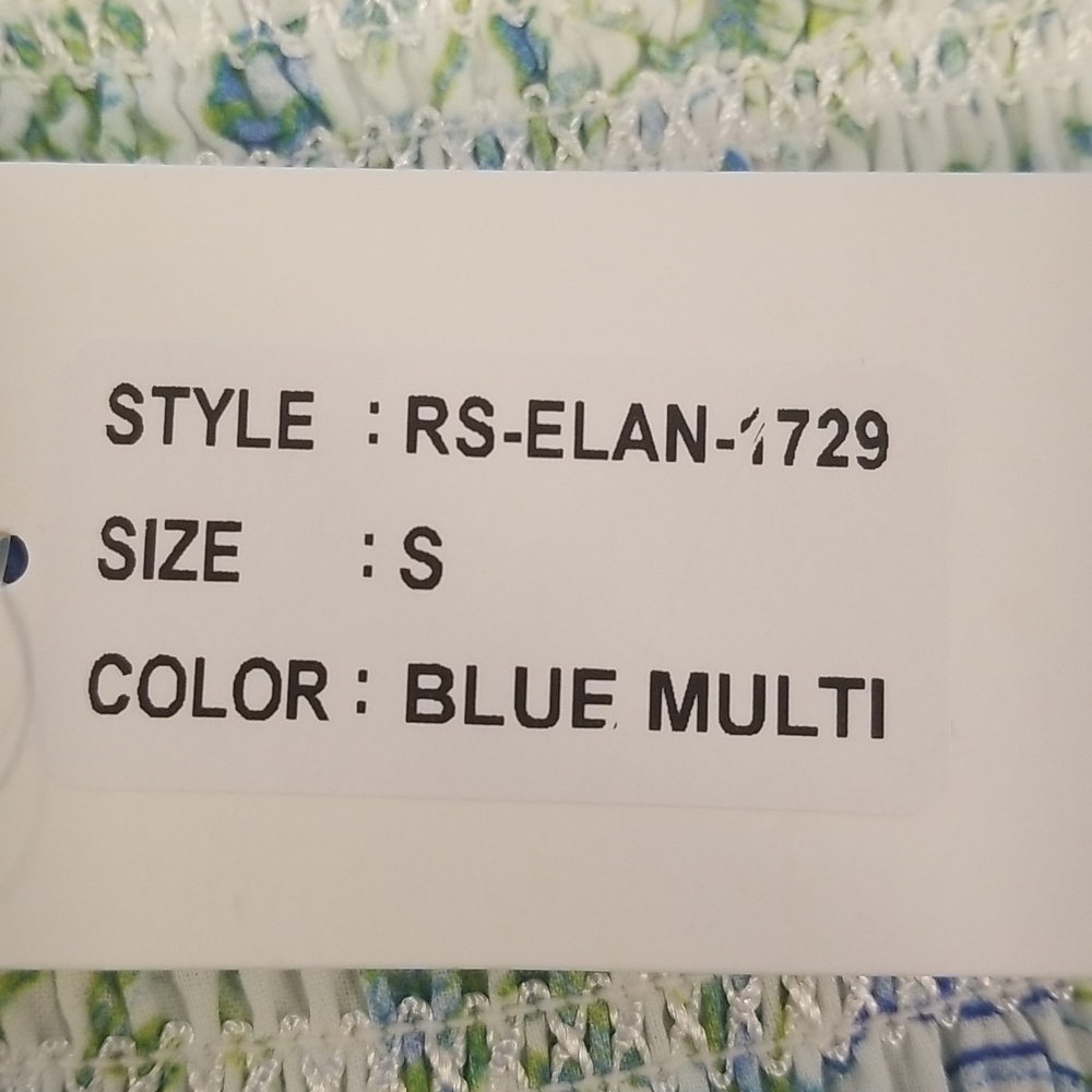 💕ROCOCO SAND💕 Elan Maxi Dress ~ Green Blue Floral Print 100% Cotton  Small NWT - Picture 10 of 13